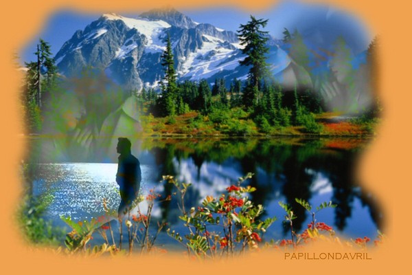 fond ecran montagne