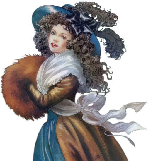 tubes femmes a chapeaux
